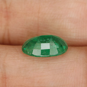 Smeraldo naturale verde da 1,60 ct, taglio ovale, SI-I1