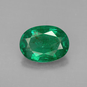 Smeraldo naturale verde da 2,67 ct, taglio ovale, VS