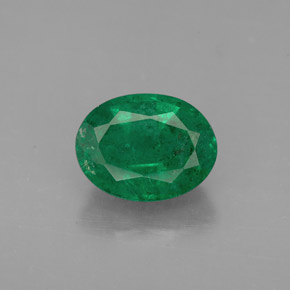 Smeraldo naturale verde da 1,99 ct, taglio ovale, VS-SI