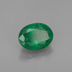 Smeraldo naturale verde da 1,99 ct, taglio ovale, VS-SI