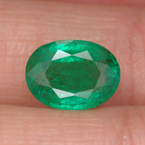 Smeraldo naturale verde da 1,72 ct, taglio ovale, VS-SI