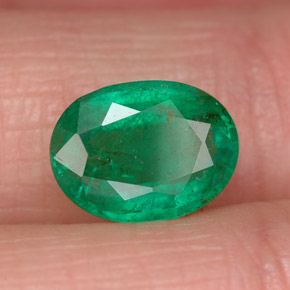 Smeraldo naturale verde da 1,72 ct, taglio ovale, VS-SI