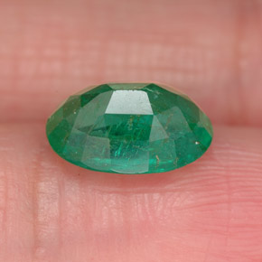 Smeraldo naturale verde da 1,64 ct, taglio ovale, SI-I1