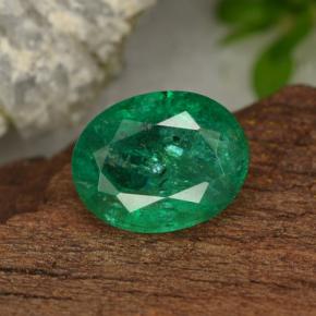 Smeraldo naturale verde da 1,54 ct, taglio ovale, VS-SI