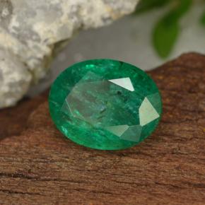 Smeraldo naturale verde da 1,54 ct, taglio ovale, VS-SI