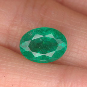 Smeraldo naturale verde da 1,85 ct, taglio ovale, SI-I1