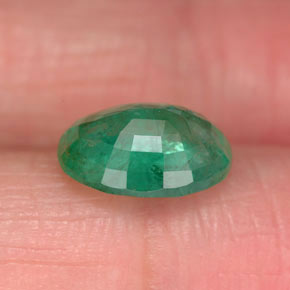 Smeraldo naturale verde da 1,64 ct, taglio ovale, SI