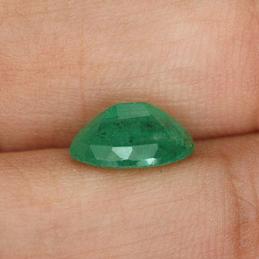 Smeraldo naturale verde da 1,58 ct, taglio ovale, I1