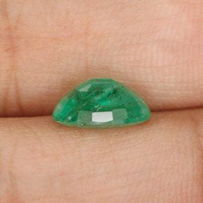 Smeraldo naturale verde da 1,54 ct, taglio ovale, SI-I1