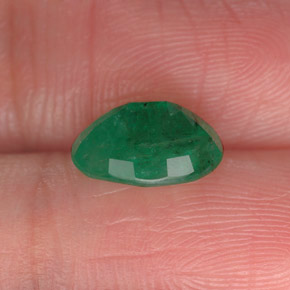 Smeraldo naturale verde da 1,61 ct, taglio ovale, SI-I1