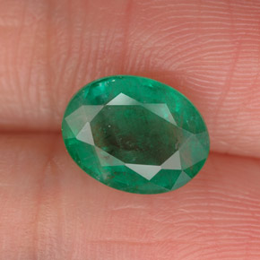 Smeraldo naturale verde da 1,78 ct, taglio ovale, SI-I1