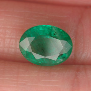 Smeraldo naturale verde da 1,78 ct, taglio ovale, SI-I1