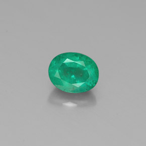 Smeraldo naturale verde da 0,39 ct, taglio ovale, SI