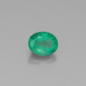Smeraldo naturale verde da 0,39 ct, taglio ovale, SI