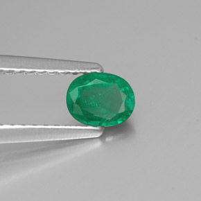 Smeraldo naturale verde da 0,35 ct, taglio ovale, SI