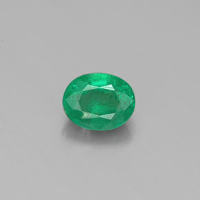Smeraldo naturale verde da 0,38 ct, taglio ovale, SI
