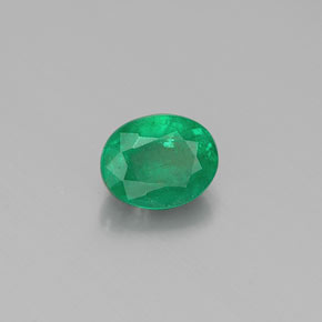 Smeraldo naturale verde da 0,38 ct, taglio ovale, SI