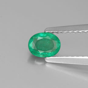 Smeraldo naturale verde da 0,36 ct, taglio ovale, SI
