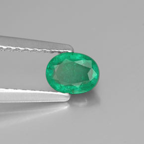 Smeraldo naturale verde da 0,36 ct, taglio ovale, SI