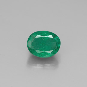 Smeraldo naturale verde da 0,44 ct, taglio ovale, SI