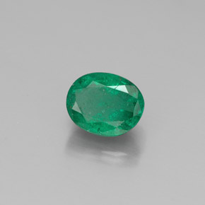 Smeraldo naturale verde da 0,44 ct, taglio ovale, SI