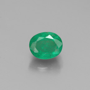 Smeraldo naturale verde da 0,43 ct, taglio ovale, SI