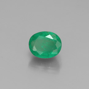 Smeraldo naturale verde da 0,43 ct, taglio ovale, SI