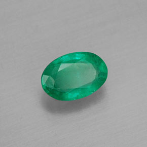 Smeraldo naturale verde da 0,46 ct, taglio ovale, SI