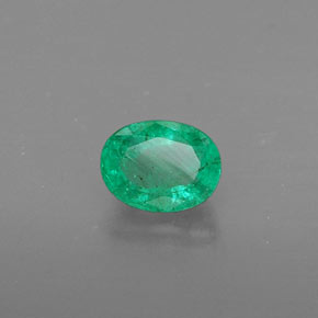 Smeraldo naturale verde da 0,37 ct, taglio ovale, SI