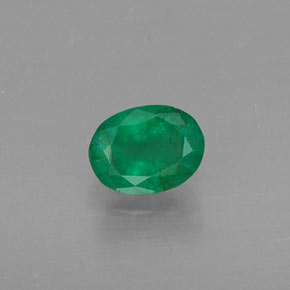 Smeraldo naturale verde da 0,37 ct, taglio ovale, SI