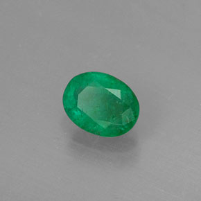 Smeraldo naturale verde da 0,33 ct, taglio ovale, SI