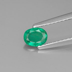 Smeraldo naturale verde da 0,33 ct, taglio ovale, SI