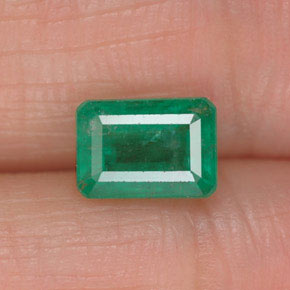 Smeraldo naturale verde da 1,18 ct, taglio smeraldo, SI-I1