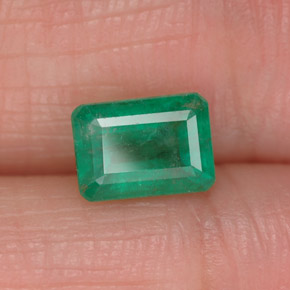 Smeraldo naturale verde da 1,18 ct, taglio smeraldo, SI-I1