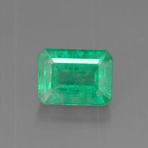 Smeraldo naturale verde da 1,05 ct, taglio smeraldo, SI-I1