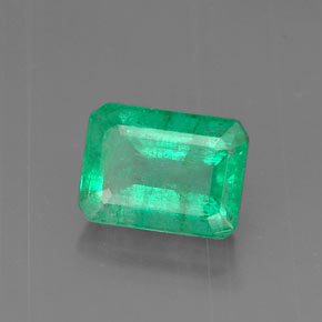 Smeraldo naturale verde da 1,05 ct, taglio smeraldo, SI-I1