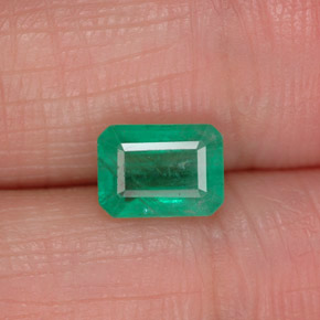 Smeraldo naturale verde da 1,07 ct, taglio smeraldo, SI-I1