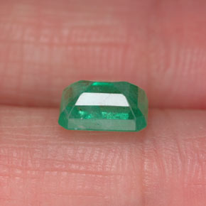 Smeraldo naturale verde da 1,07 ct, taglio smeraldo, SI-I1