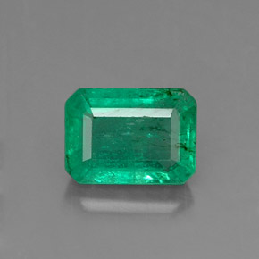 Smeraldo naturale verde da 0,96 ct, taglio smeraldo, SI-I1