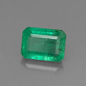 Smeraldo naturale verde da 0,96 ct, taglio smeraldo, SI-I1