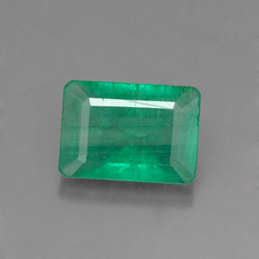 Smeraldo naturale verde da 0,97 ct, taglio smeraldo, SI-I1