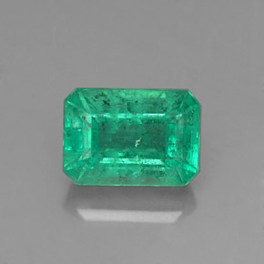 Smeraldo naturale verde da 1,04 ct, taglio smeraldo, SI-I1