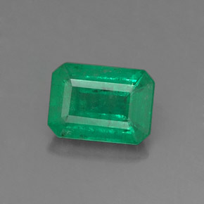 Smeraldo naturale verde da 0,87 ct, taglio smeraldo, SI-I1