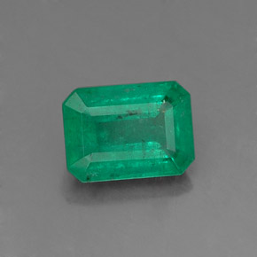 Smeraldo naturale verde da 0,87 ct, taglio smeraldo, SI-I1