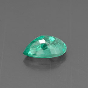 Smeraldo naturale verde da 0,86 ct, taglio a pera, SI-I1