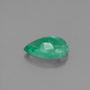 Smeraldo naturale verde da 0,34 ct, taglio a pera, SI-I1