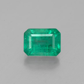 Smeraldo naturale verde da 1,09 ct, taglio smeraldo, SI