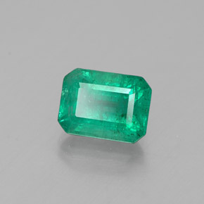 Smeraldo naturale verde da 1,09 ct, taglio smeraldo, SI