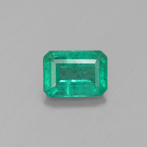 Smeraldo naturale verde da 0,84 ct, taglio smeraldo, SI