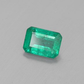 Smeraldo naturale verde da 0,84 ct, taglio smeraldo, SI